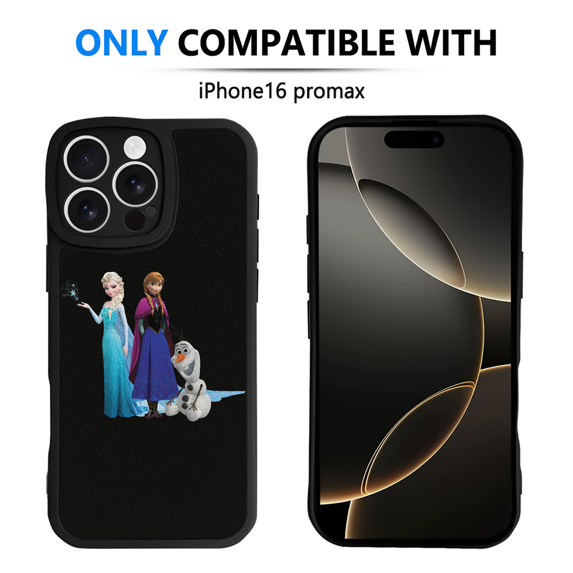 （画像用） アナと雪の女王 アンナ エルサ Frozen Anna Elsa 【iPhone 16シリーズ対応】シリコンスマホケース（レザー調） 材質：シリコン